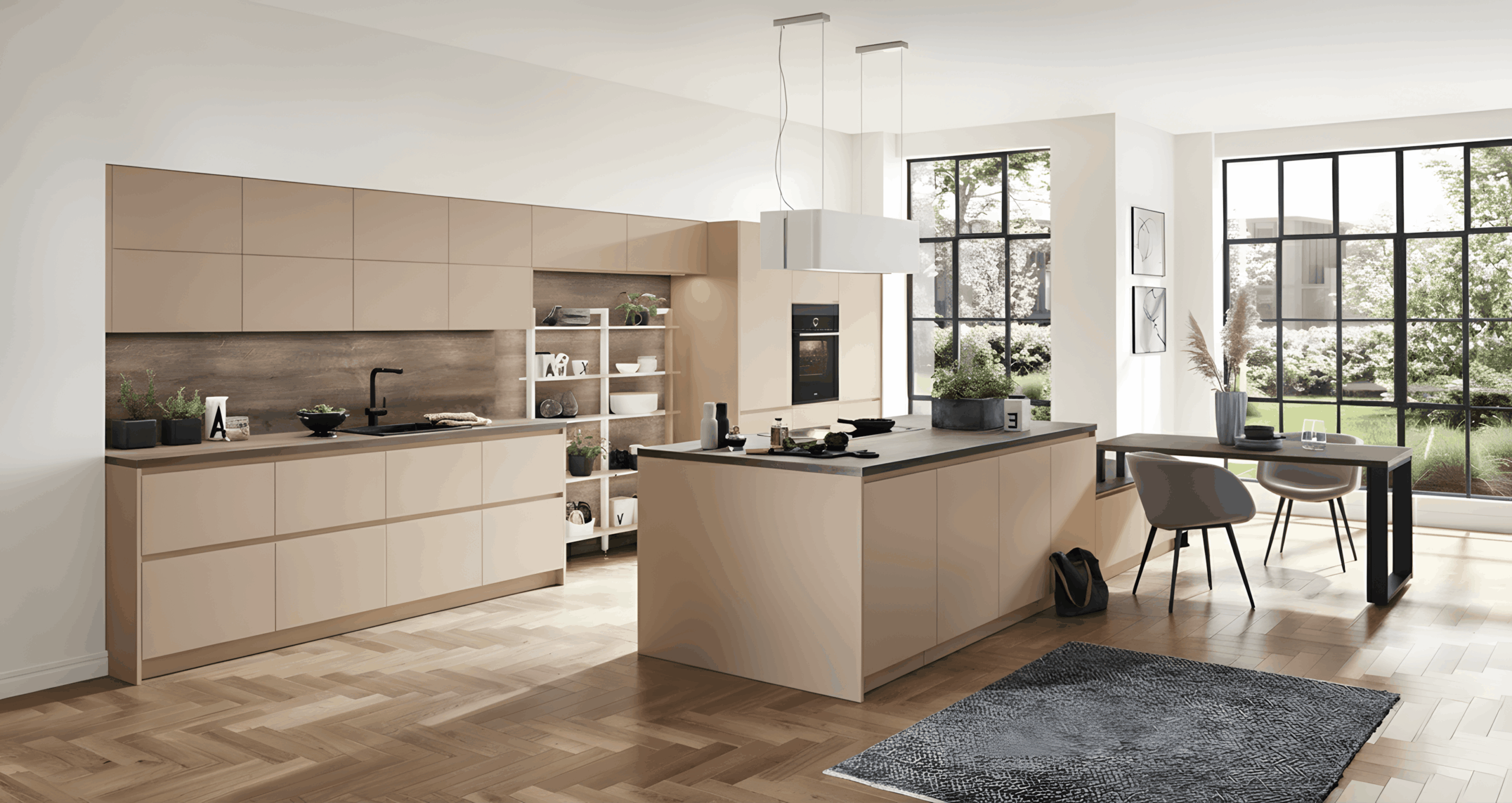 Harmonie matériaux cuisine mate Baccara SM