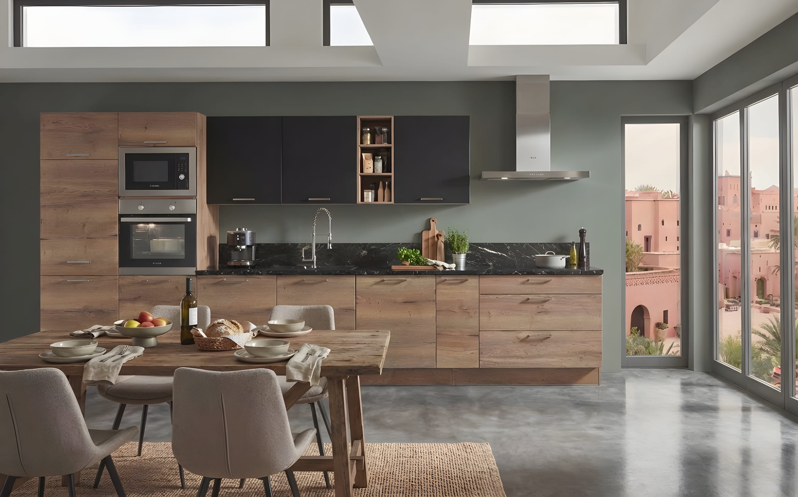 Îlot central compact 180 cm cuisine moderne Cuisine Soft