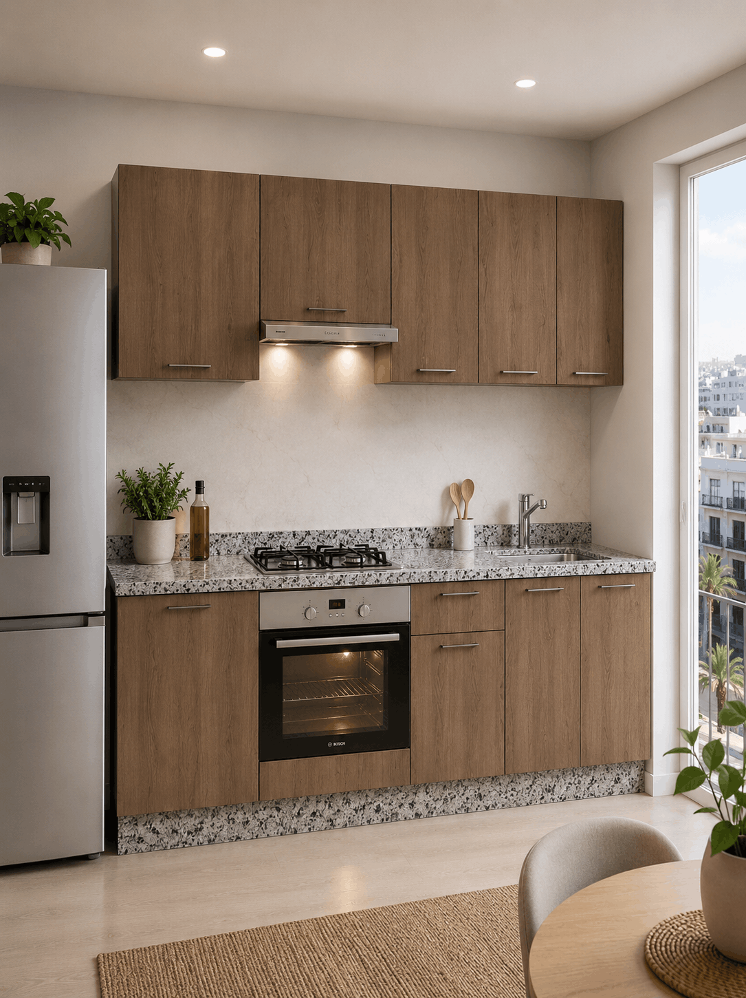 Plan implantation type Cuisine Soft 2,40 mètres