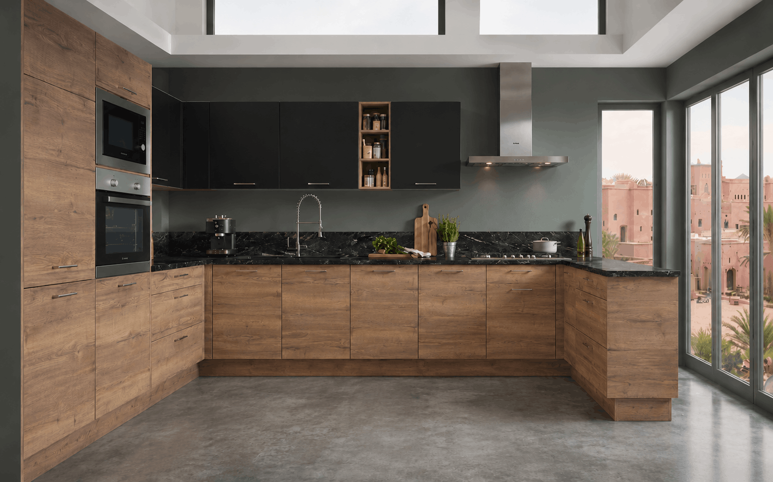 Îlot familial 240 cm cuisine moderne Cuisine Soft le plus demandé Maroc